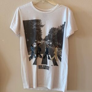 THE BEATLES (2015) Official Women's "ABBEY ROAD" Album Cover T-Shirt Size m